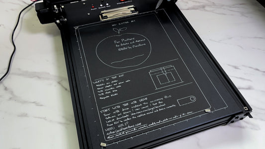How the XDRAW A4 Pen Plotter Creates a Hand-Drawn Welcome Card