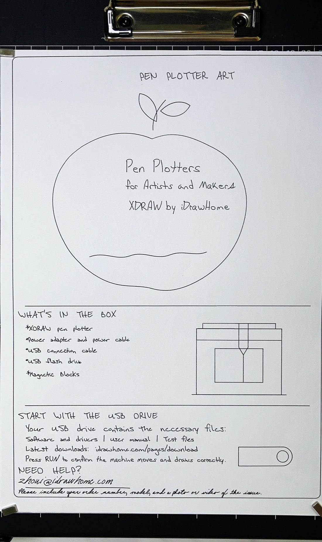 How the XDRAW A4 Pen Plotter Creates a Hand-Drawn Welcome Card