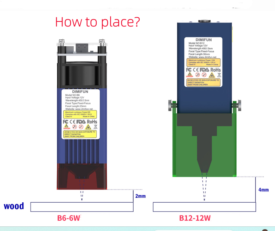 XDRAW 6W High Power Laser Expansion Kit for XDRW Plotter iDraw Pen Plotter with Height Adjustable Fixture