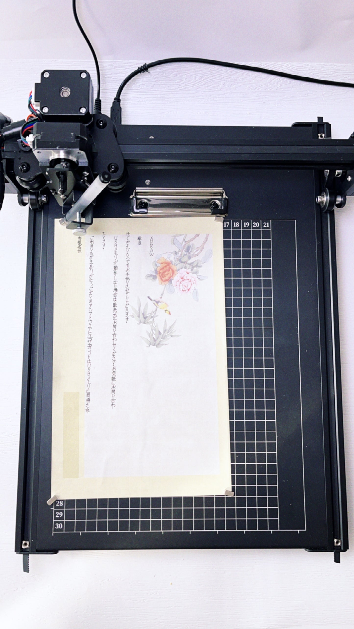 XDRAW A3 Pen Plotter, XYZ Pen Plotter with Offline Function, Enlarged Base Plate 15 x 17'', Compatible with Laser Extension Head